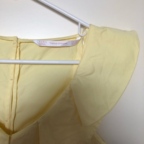Zara Yellow Ruffle Top - Picture 2 of 3
